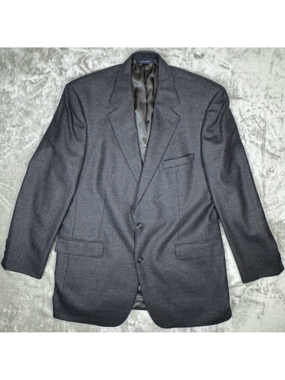 Brooks Brothers Men’s Wool Cashmere Blazer Sportcoat Grey Houndstooth 43 Long